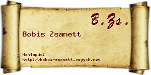 Bobis Zsanett névjegykártya